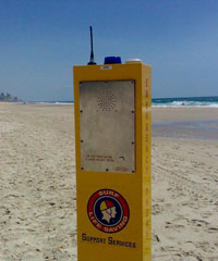 Radio or Loudspeaker Emergency Beach System